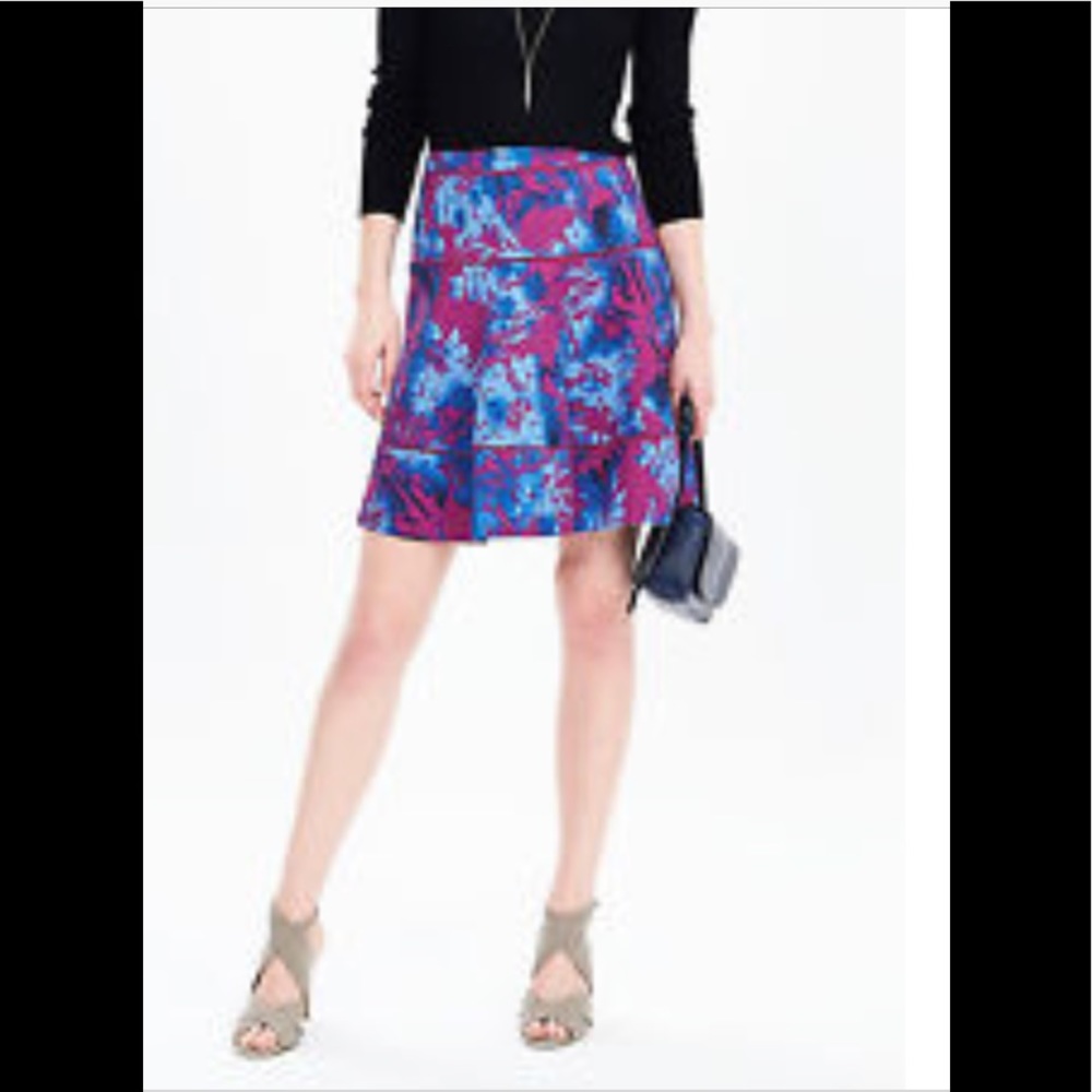 ❤️ Banana Republic pink blue floral skirt ❤️